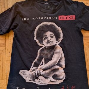 Black Graphic Tee with Notorious B.I.G. Design
